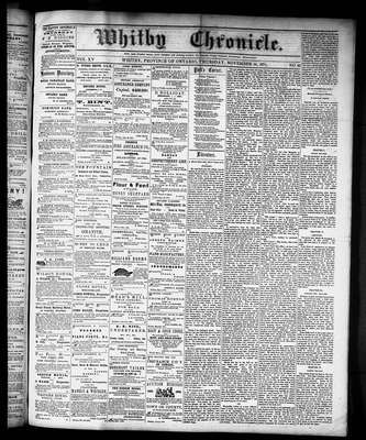 Whitby Chronicle, 16 Nov 1871