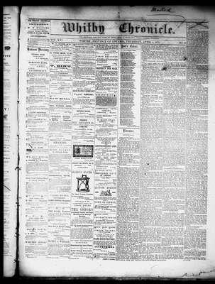 Whitby Chronicle, 4 Apr 1872