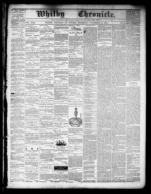 Whitby Chronicle, 13 Nov 1873