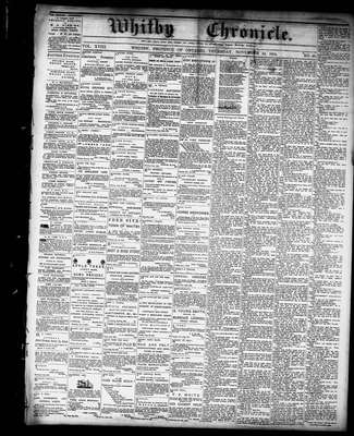 Whitby Chronicle, 12 Nov 1874