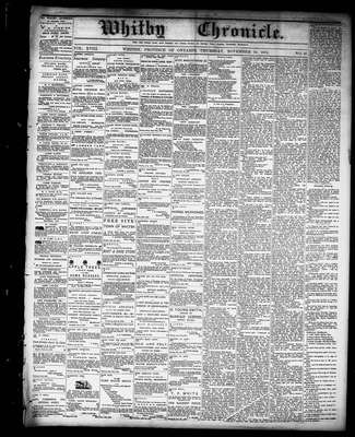 Whitby Chronicle, 19 Nov 1874