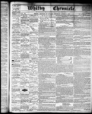 Whitby Chronicle, 3 Aug 1876