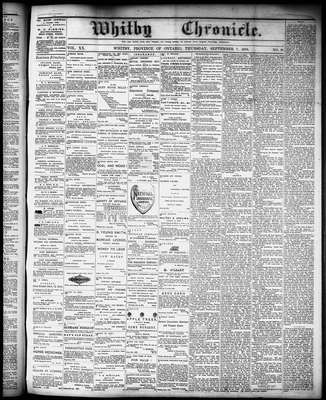 Whitby Chronicle, 7 Sep 1876