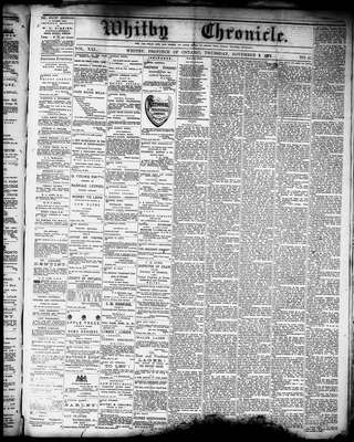 Whitby Chronicle, 1 Nov 1877