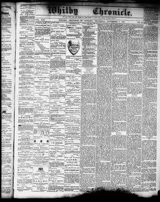 Whitby Chronicle, 8 Nov 1877