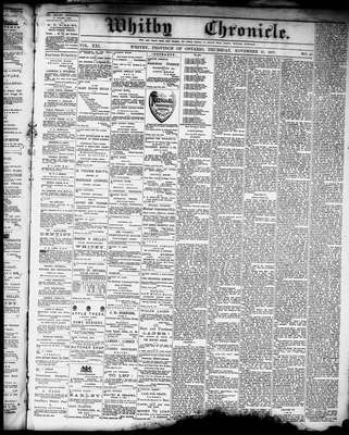 Whitby Chronicle, 15 Nov 1877