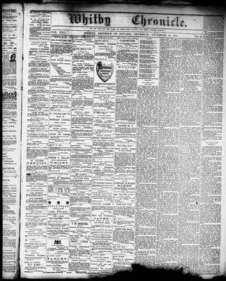 Whitby Chronicle, 29 Nov 1877