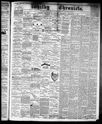 Whitby Chronicle, 5 Dec 1878