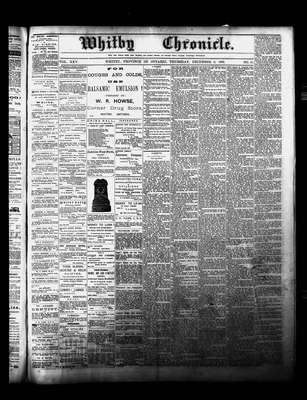 Whitby Chronicle, 8 Dec 1881