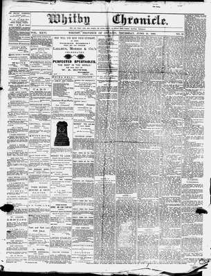 Whitby Chronicle, 15 Jun 1882