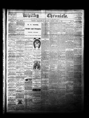 Whitby Chronicle, 6 Apr 1883