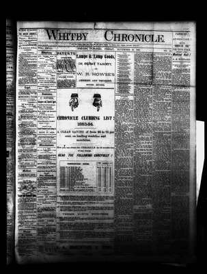 Whitby Chronicle, 16 Nov 1883