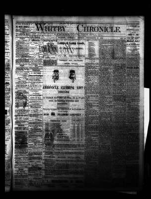 Whitby Chronicle, 23 Nov 1883