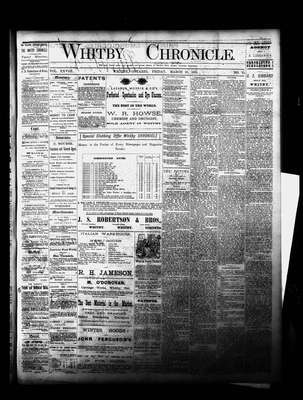 Whitby Chronicle, 28 Mar 1884