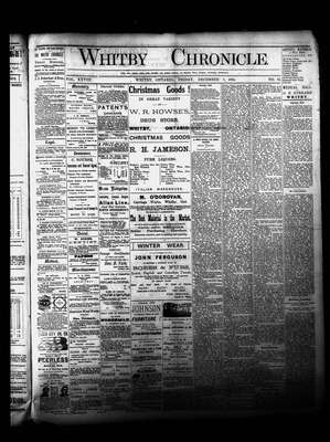 Whitby Chronicle, 5 Dec 1884