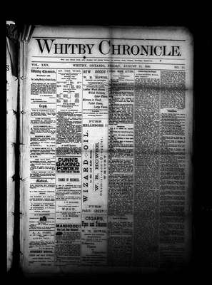 Whitby Chronicle, 13 Aug 1886