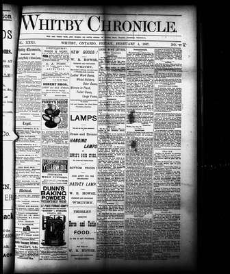 Whitby Chronicle, 4 Feb 1887