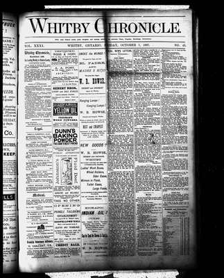 Whitby Chronicle, 7 Oct 1887