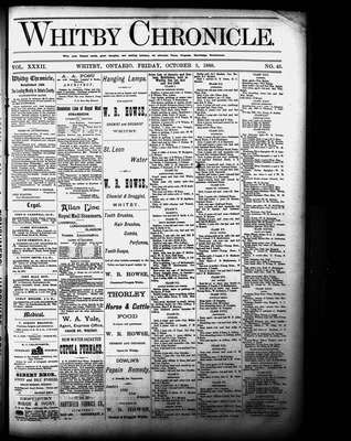 Whitby Chronicle, 5 Oct 1888