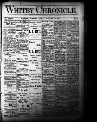 Whitby Chronicle, 26 Oct 1888