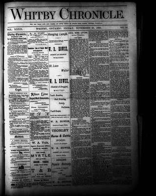 Whitby Chronicle, 23 Nov 1888