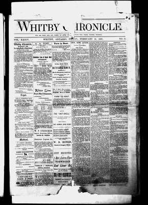 Whitby Chronicle, 21 Feb 1890