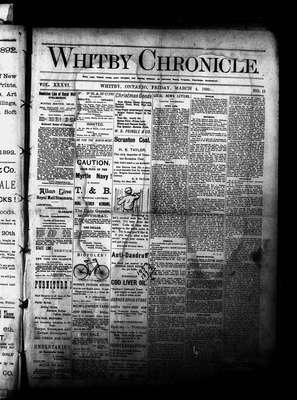 Whitby Chronicle, 4 Mar 1892