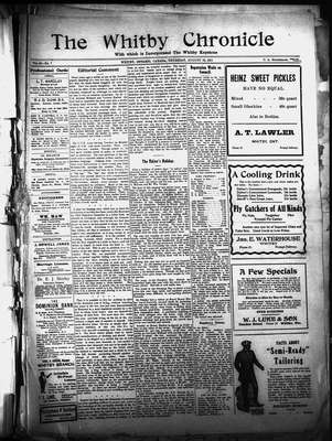 Whitby Chronicle, 10 Aug 1911