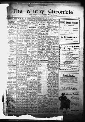 Whitby Chronicle, 31 Aug 1911