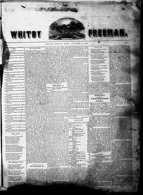 Whitby Freeman (Whitby, ON: J. S. Sprowle, 1850), 2 Jan 1850