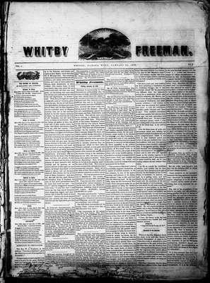 Whitby Freeman (Whitby, ON: J. S. Sprowle, 1850), 16 Jan 1850