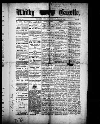 Whitby Gazette, 9 Apr 1886