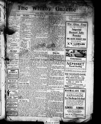 Whitby Gazette, 7 Mar 1912