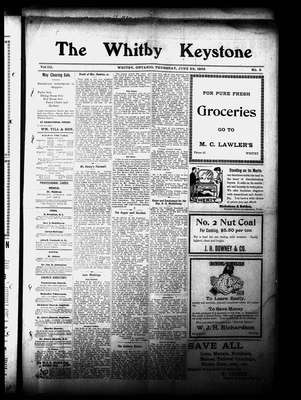 Whitby Keystone, 29 Jun 1905