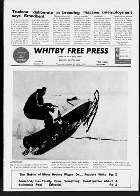 Whitby Free Press, 2 Mar 1972