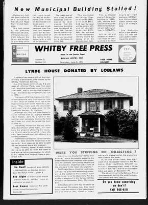 Whitby Free Press, 8 Jun 1972