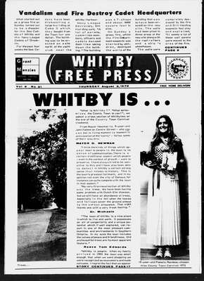 Whitby Free Press, 3 Aug 1972