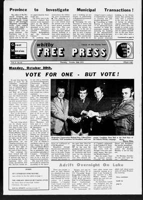 Whitby Free Press, 26 Oct 1972