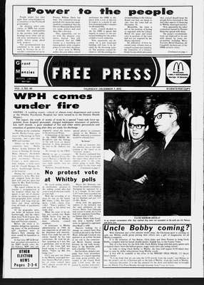 Whitby Free Press, 7 Dec 1972