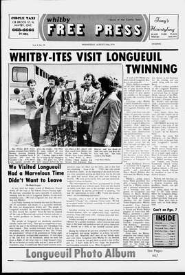 Whitby Free Press, 28 Aug 1974