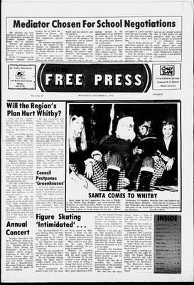 Whitby Free Press, 11 Dec 1974