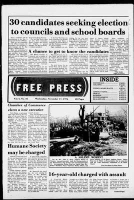 Whitby Free Press, 17 Nov 1976