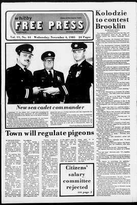 Whitby Free Press, 4 Nov 1981