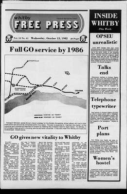 Whitby Free Press, 13 Oct 1982