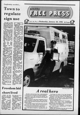 Whitby Free Press, 25 Jan 1984