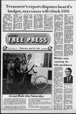 Whitby Free Press, 25 Apr 1984