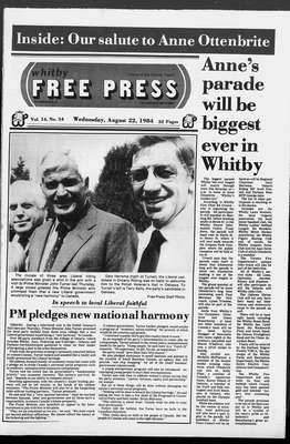 Whitby Free Press, 22 Aug 1984