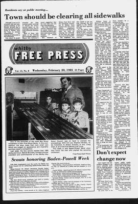 Whitby Free Press, 20 Feb 1985