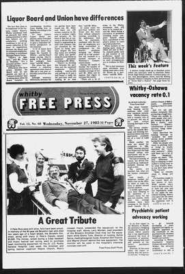 Whitby Free Press, 27 Nov 1985