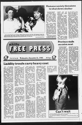 Whitby Free Press, 11 Dec 1985